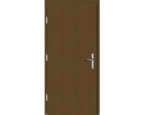 Braune Innentür mit silberfarbenem Türgriff