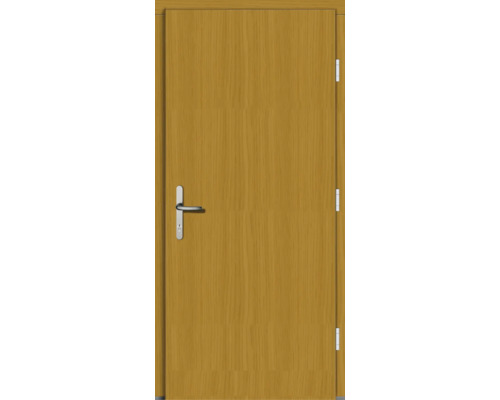 Porte en bois avec poignée de porte et charnières
