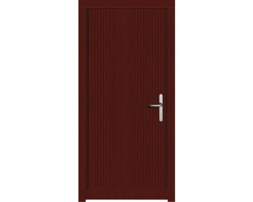 Haustür DW39 Kiefer/Eiche S62-Mahagoni 1100x2100 mm DIN Rechts (nach innen öffnend) Geschlossene Tür mit Türgriff