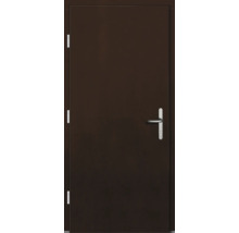 Porte intérieure marron avec poignée de porte argentée