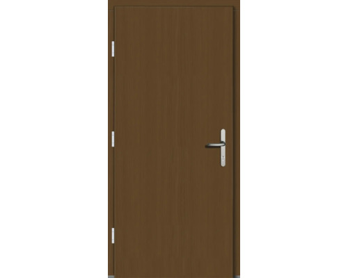 Braune Innentür mit Beschlägen