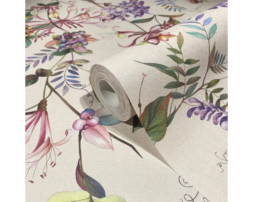 Tapetenrolle mit Blumenmuster