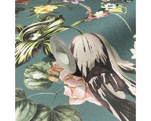 Tapetenrolle mit Blumenmuster