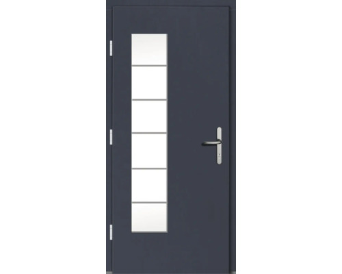 Porte d''entrée avec insert en verre et poignée de porte