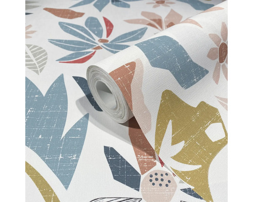 Tapetenrolle mit abstraktem Blumenmuster