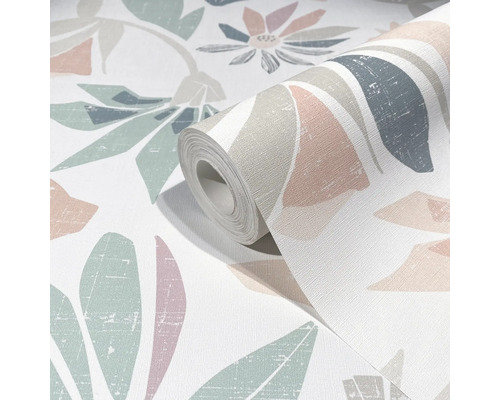 Tapetenrolle mit floralem Muster