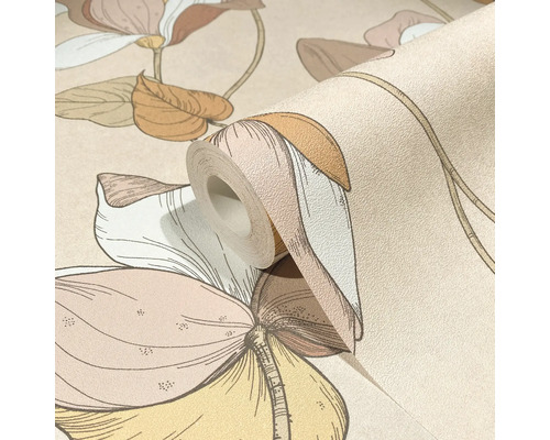 Rouleau de papier peint à motifs avec motif floral