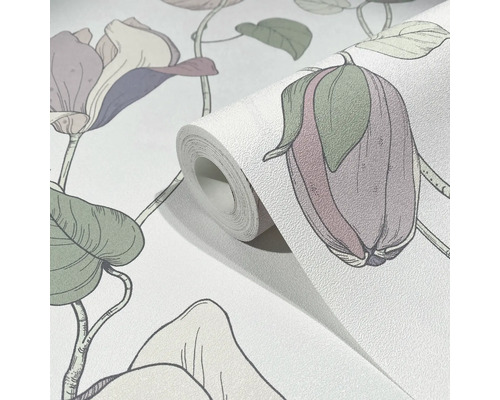 Rolle Tapete mit Blumenmuster