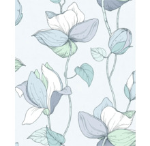 Blumentapete mit Magnolienblütenmuster