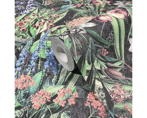 Rolle der floralen Tapete mit Vogelmotiven