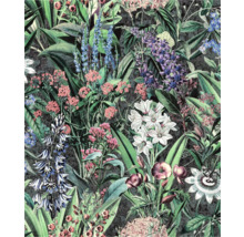 Detailliertes florales Muster mit verschiedenen Blumen und Blättern