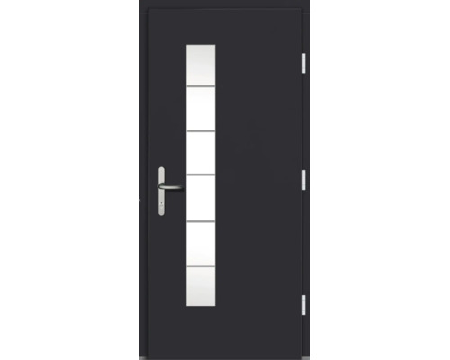 Haustür mit Glaseinsatz und Griff