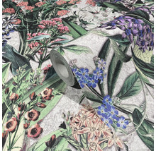 Eine Rolle Tapete mit Blumenmuster.