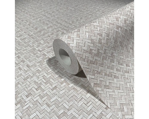 Rolle Tapete mit Fischgrätenmuster