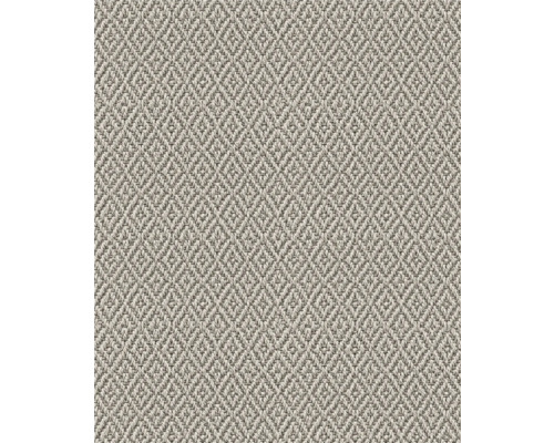 Papier peint intissé 47487 Flora aspect textile beige marron Gros plan d''un tapis à motif chevrons