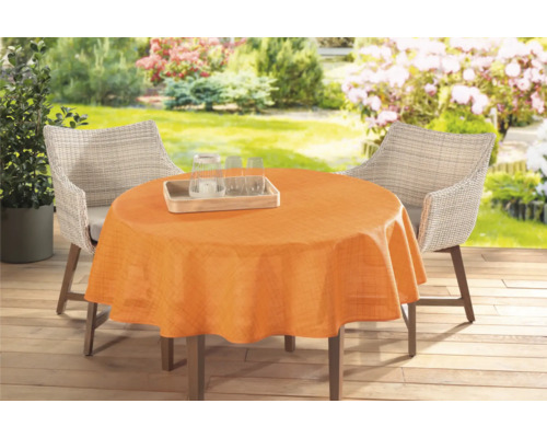 Nappe de table de jardin Linen Peach Ø 160 cm