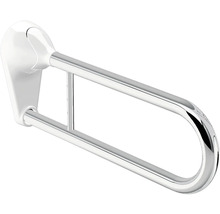 Barre d''appui rabattable en métal pour salle de bains