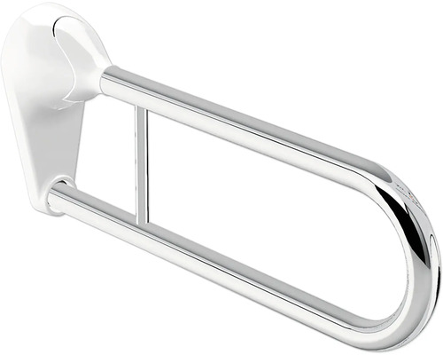 Barre d''appui rabattable en métal pour salle de bains