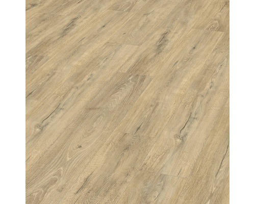 Nahaufnahme von Laminatboden in Holzoptik