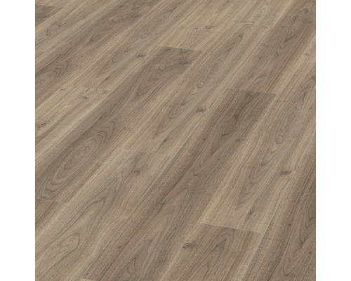 Laminat Nature Sense Langley Nussbaum hell Landhausdiele 1292 x 193 x 8 mm Helle Laminatboden-Oberfläche mit Holzstruktur