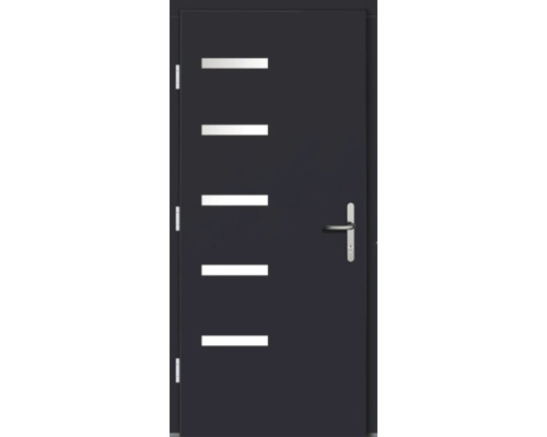 Haustür mit fünf Lichtausschnitten und Griff