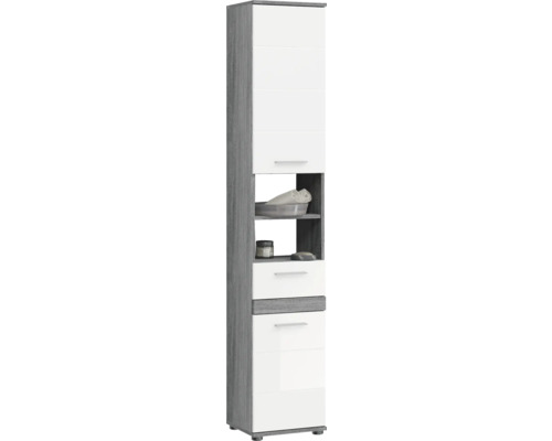 Hochschrank für Badezimmer mit Regalen und Schubladen