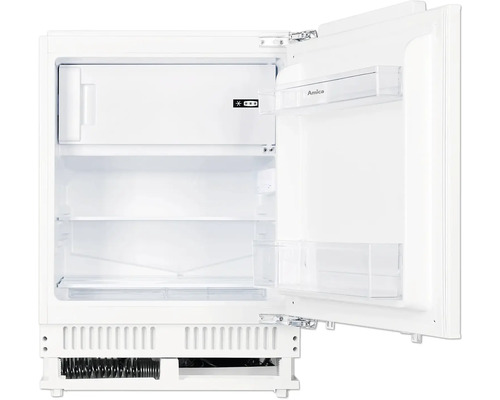 Réfrigérateur Amica ouvert avec compartiment congélateur