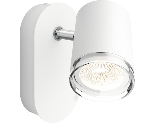 Weisse Wandleuchte mit LED-Leuchtmittel