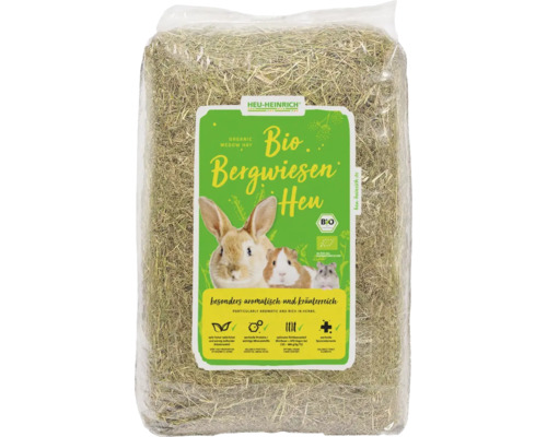 Nourriture pour rongeurs HEU - HEINRICH foin des praires de montagnes bio 4 kg particulièrement aromatique et riche en herbes