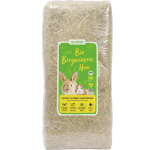Heu-Heinrich Bio Bergwiesen Heu für Kleintiere in einer transparenten Verpackung