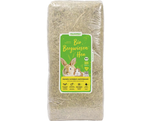 Nourriture pour rongeurs HEU - HEINRICH foin des praires de montagnes bio 8 kg particulièrement aromatique et riche en herbes