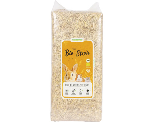 Litière HEU - HEINRICH paille bio 8 kg également adaptée comme complément alimentaire