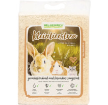 Paquet de litière pour petits animaux de Heu-Heinrich avec des illustrations de lapins, de cobayes et de hamsters