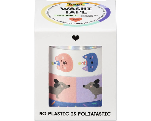 Washi-Tape Hotfoil Party Animals 4x 5 m