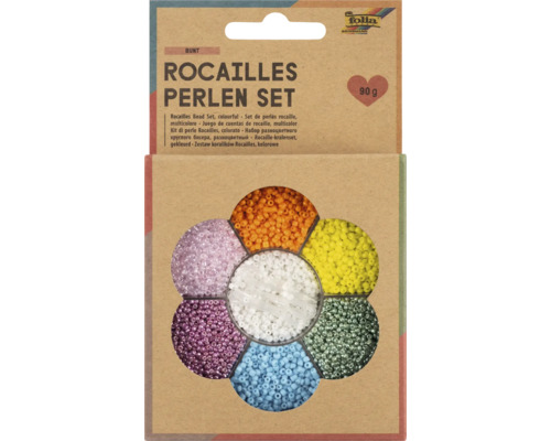 Ensemble de perles rocaille multicolore 90 g