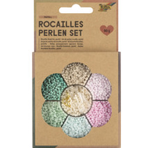 Set de perles rocaille couleurs pastel, 90 grammes