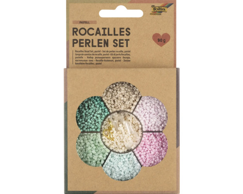 Ensemble de perles rocaille pastel 90 g