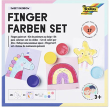 Kit de peintures au doigt avec modèles et couleurs