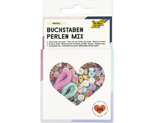 Mélange de perles lettres pastel 202 pces