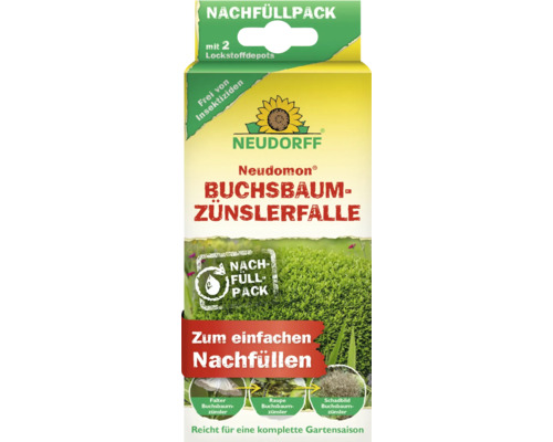 Recharge pour le piège anti-pyrale du buis Neudomon 2 pièces Neudorff Neudomon Piège à pyrale du buis, recharge avec deux dépôts de phéromones, sans insecticide