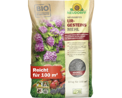 Poudre de roche Neudorff 10 kg / 100 m² additif minéral pour le sol grené