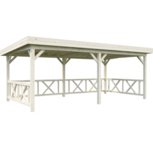 Pavillon de jardin en bois avec rambarde