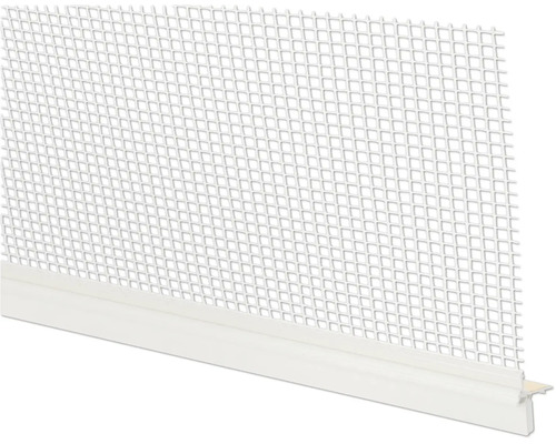 Baumit Anputzdichtleiste Roma Hart-und Weich-PVC selbstklebend mit Gewebe (12,5 mm) für Vorbaurollläden 2400 mm x 9,5 mm Insektenschutz-Gewebe mit Rahmenprofil