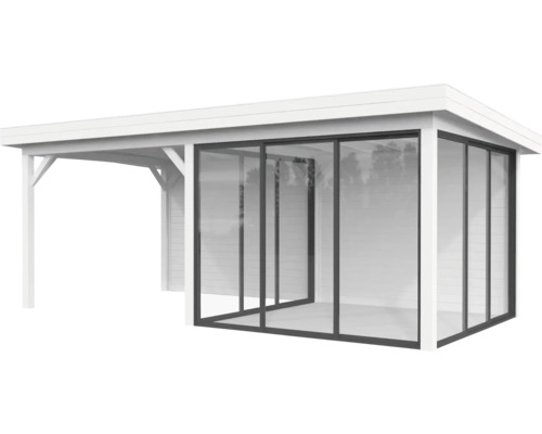 Pavillon en bois avec portes coulissantes