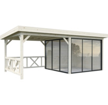 Pavillon de jardin en bois avec façade en verre