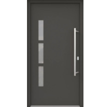 Haustür mit drei Lichtausschnitten und Stangengriff