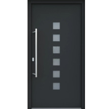 ARON HaustürARON 3151 Aluminium-Kunststoff-Verbund RAL 7016 anthrazitgrau 1000x2000 mm einseitig flügelüberdeckend DIN Links inkl.Stoßgriffset,Innendrücker in Edelstahl,Profilzylinder mit 3 Schlüsseln