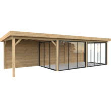 Maison de jardin en bois avec façade en verre