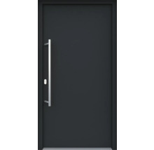 ARON HaustürBasic 3101 Aluminium-Kunststoff-Verbund RAL 7016 anthrazitgrau 1000x2000 mm beidseitig flügelüberdeckend DIN Links inkl.Stoßgriffset,Innendrücker in Edelstahl,Profilzylinder mit 3 Schlüsseln