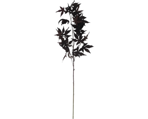 Fleur artificielle branche feuilles d'érable fibre synthétique métal h 91 cm rouge foncé Érable japonais, plante artificielle avec plusieurs branches et feuilles dentelées